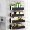 Unyqoos® Magnetische Keukenopbergoplossing met Vierdelig Kruidenrek voor IJzeren Oppervlakken