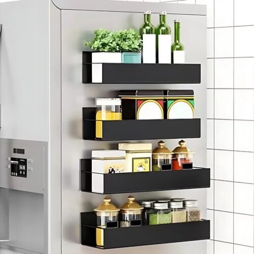 550x550-35536.jpg Unyqoos® Magnetische Keukenopbergoplossing met Vierdelig Kruidenrek voor IJzeren Oppervlakken