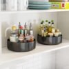 Unyqoos® Ruimtebesparend Draaiplateau Keukenorganizer voor Kruiden en Cosmetica van Koolstofstaal