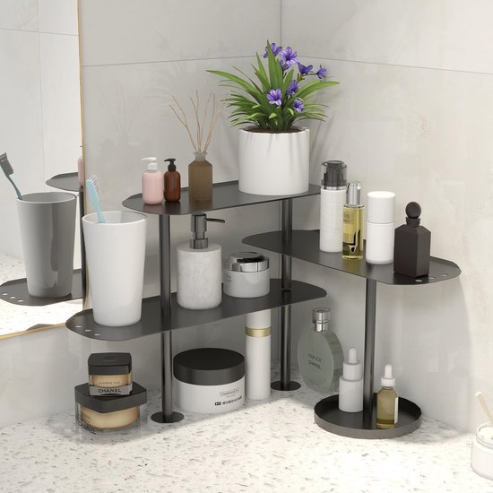 550x550-35629.jpg Unyqoos® Praktisch en Elegant Metalen Keukenhoekrek met Verstelbare Plankopties voor Diverse Ruimtes