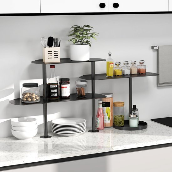 550x550-35631.jpg Unyqoos® Praktisch en Elegant Metalen Keukenhoekrek met Verstelbare Plankopties voor Diverse Ruimtes