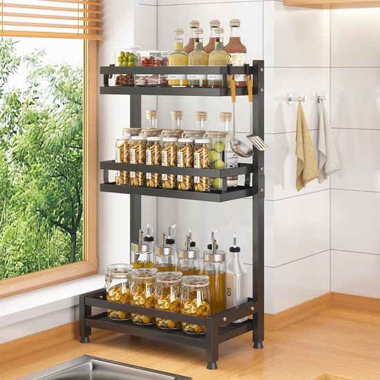 Unyqoos® Kruidenrek Met Meerdere Niveaus Voor Optimale Keukenorganisatie En Ruimtebesparing