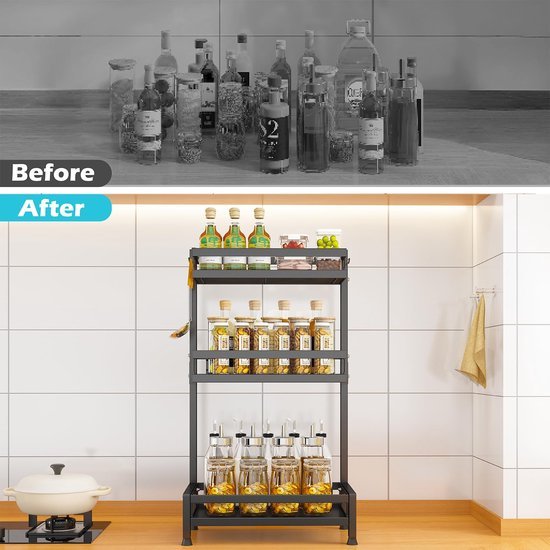 Unyqoos® Kruidenrek Met Meerdere Niveaus Voor Optimale Keukenorganisatie En Ruimtebesparing
