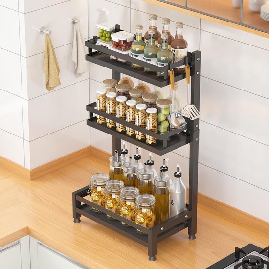 Unyqoos® Kruidenrek Met Meerdere Niveaus Voor Optimale Keukenorganisatie En Ruimtebesparing