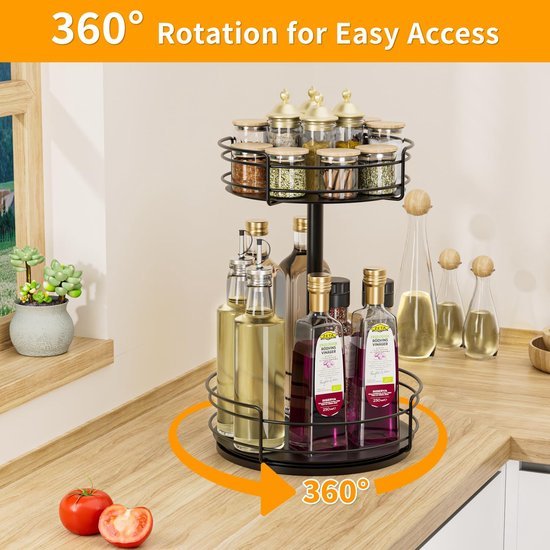 550x550-35672.jpg Unyqoos® Praktisch Draaiplateau Kruidenrek voor Keuken en Meer, Multifunctionele Organizer