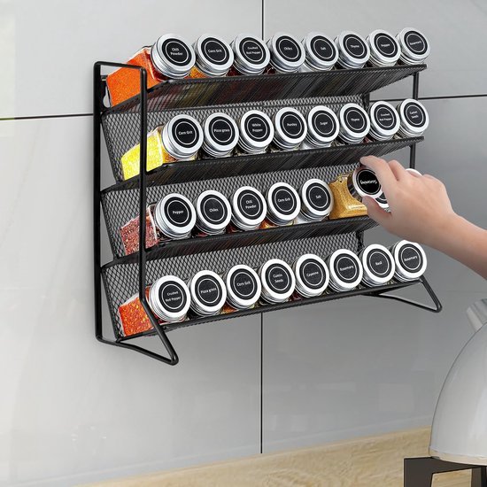 550x550-35685.jpg Unyqoos® Stijlvol en ruimtebesparend kruidenrek met vier niveaus voor keukenorganisatie