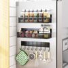 Unyqoos® Veelzijdige Magnetische Keuken- en Huishoud Organizer Set met 3 Planken en 8 Haken voor Efficiënte Opslag