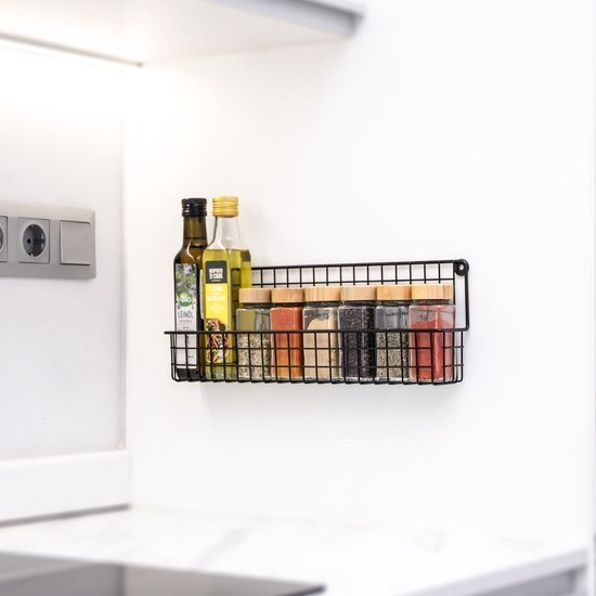 550x550-35718.jpg Unyqoos® Set van twee zelfklevende kruidenrekken voor wand- en kastmontage in de keuken