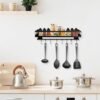 Unyqoos® Kruidenrek en Keukenorganizer zonder Boren met 8 Afneembare Haken voor Keuken en Badkamer