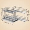 550x550-35757.jpg Unyqoos® Uittrekbaar kruidenrek met drie lades en twee lagen voor keukenkast