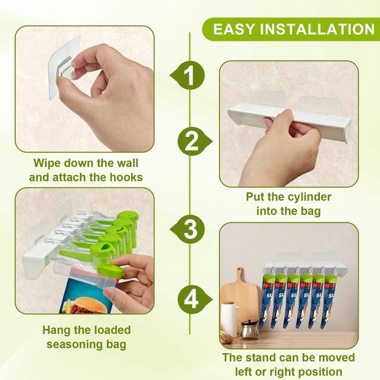 550x550-35767.jpg Unyqoos® Ruimtebesparend kruidenrek met clips voor eenvoudige muurmontage