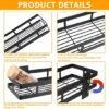 Unyqoos® Kruidenrek Set van 2 voor Muurmontage zonder Boren, Multifunctioneel en Ruimtebesparend