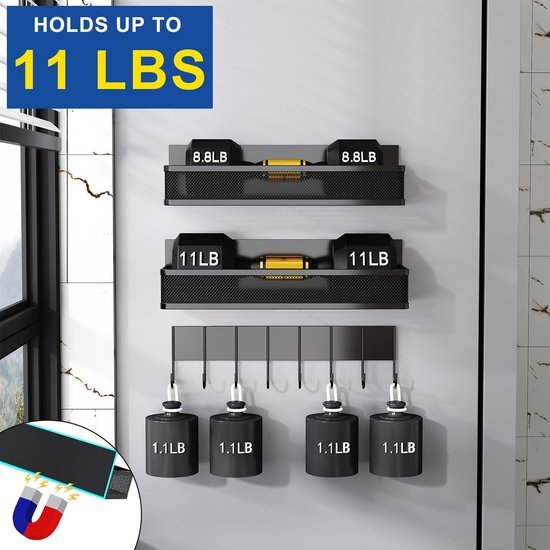 Unyqoos® Magnetisch Opbergsysteem voor Keukenkruiden en Accessoires met Haken