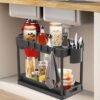 Unyqoos® Dubbelzijdige keukenorganizer met schuiflade voor badkamer en keuken