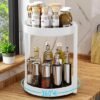 Unyqoos® Multifunctioneel 360 Graden Draaiplateau voor Keuken en Badkamer Organisatie, 26 cm, Wit