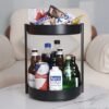 Unyqoos® Multifunctioneel Draaibaar Kruidenrek met Twee Verdiepingen voor Keuken en Badkamer