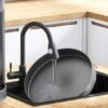 Unyqoos® Draaibare Dubbele Laag Organisator voor Keuken en Badkamer met Metaalcoating