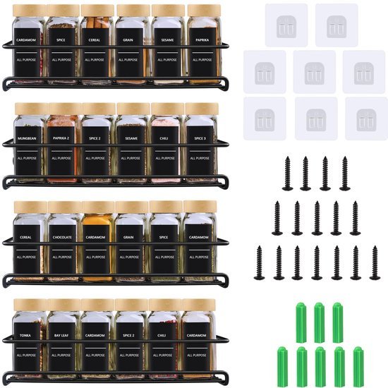 550x550-35888.jpg Unyqoos® Ruimtebesparende kruidenorganizer met vier niveaus voor keuken en kantoor