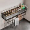 550x550-35899.jpg Unyqoos® Set van 2 metalen wandgemonteerde kruidenrekken met haken voor keukenorganisatie