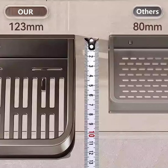 550x550-35900.jpg Unyqoos® Set van 2 metalen wandgemonteerde kruidenrekken met haken voor keukenorganisatie