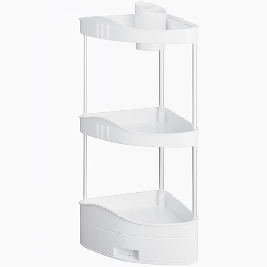550x550-35920.jpg Unyqoos® Ruimtebesparend hoekrek met lade en stevige kunststof planken voor thuis
