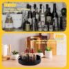 Unyqoos® Dubbel Zwart Draaiplateau voor Keuken en Badkamer, 30 cm Metaal