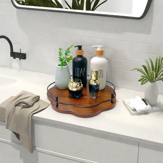 Unyqoos® Draaibaar houten kruidenrek voor keuken, badkamer en kastorganisatie