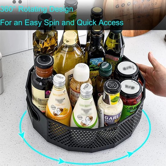 Unyqoos® Draaibare Organizers voor Keuken en Badkamer - Set van 2 Multifunctionele Opbergrekken met Antislip Design