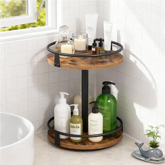 Unyqoos® Draaibare keukenorganizer met twee lagen voor kruiden en specerijen