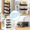 Unyqoos® Magnetische Keuken Organizer Planken voor IJzeren Oppervlakken, Kruidenrek Set van 2 Stuks in Zwart