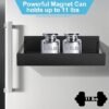Unyqoos® Magnetische Keuken Organizer Planken voor IJzeren Oppervlakken, Kruidenrek Set van 2 Stuks in Zwart