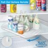 Unyqoos® Rechthoekige draaibare organizer met afneembare verdelers voor keuken en badkamer