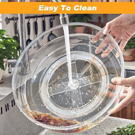 Unyqoos® Transparant Draaibaar Keukenrek voor Efficiënte Kruiden- en Voedselopslag