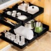 Unyqoos® Uitschuifbare Keuken- en Badkamer Organizer met Telescoopschade en Nano-Kleeftechnologie