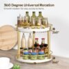 Unyqoos® Compact en stijlvol draaibaar kruidenrek met twee niveaus voor keuken en tafel