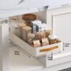 Unyqoos® Uittrekbare keuken- en badkamerlade organizer met handvat en lijm, eenvoudig te installeren zonder boren