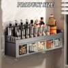 Unyqoos® Metalen kruidenrek voor aan de muur zonder boren met 5 transparante potjes