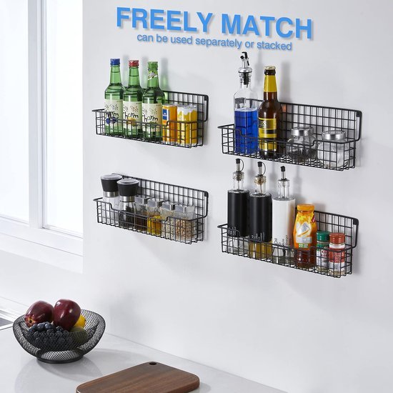 550x550-36132.jpg Unyqoos® Ruim en stijlvol kruidenrek voor wandmontage in de keuken set van vier