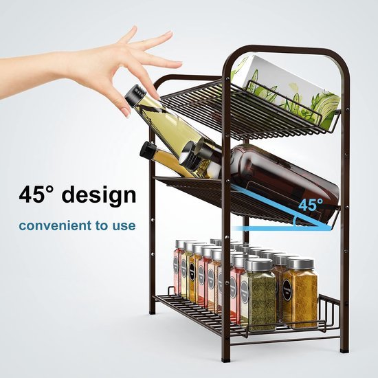 Unyqoos® Multifunctioneel 3-Laags Organisatie Rek voor Keuken en Badkamer