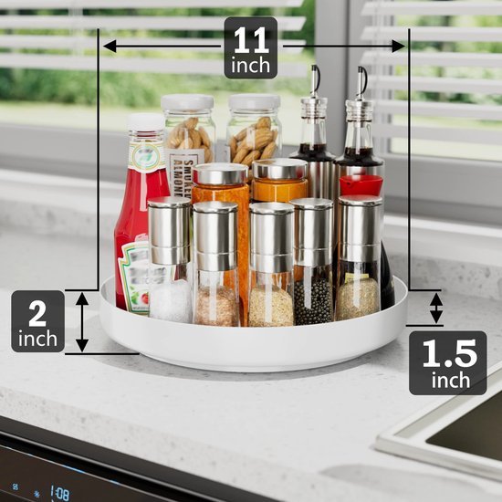 550x550-36245.jpg Unyqoos® Ruime Draaiplateau Organizer voor Keuken, Badkamer en Meer - 360° Draaibaar Ontwerp