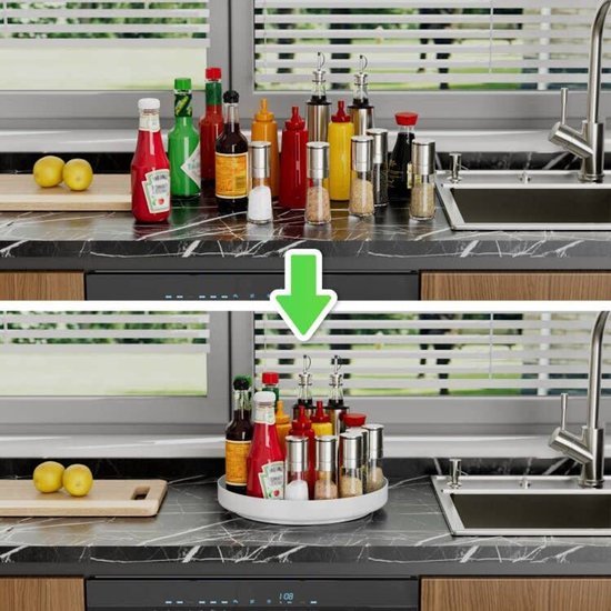 550x550-36247.jpg Unyqoos® Ruime Draaiplateau Organizer voor Keuken, Badkamer en Meer - 360° Draaibaar Ontwerp