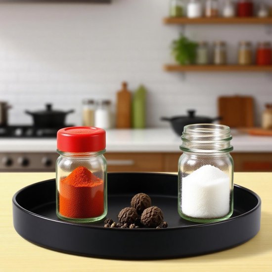 550x550-36280.jpg Unyqoos® Zwart draaiplateau voor keuken en kast met stevige koolstofstalen constructie