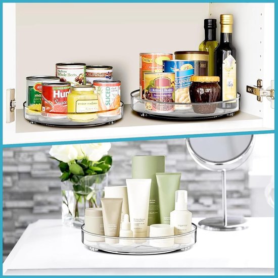Unyqoos® Draaibare transparante organizer voor kruiden, cosmetica en snacks
