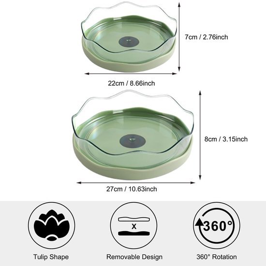 Unyqoos® Draaibare Multifunctionele Organizerset voor Keuken en Badkamer met Antislip Functie