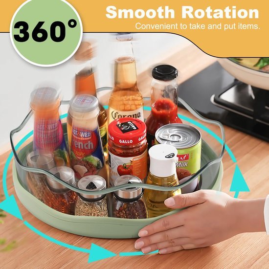 Unyqoos® Draaibare Multifunctionele Organizerset voor Keuken en Badkamer met Antislip Functie