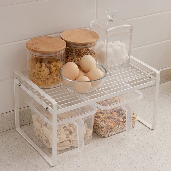 550x550-36316.jpg Unyqoos® Stapelbaar Wit Keukenrek voor Kruiden en Kleine Keukenartikelen