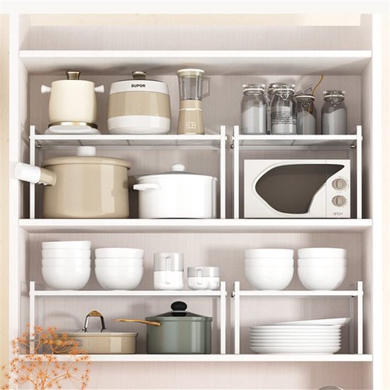 550x550-36318.jpg Unyqoos® Stapelbaar Wit Keukenrek voor Kruiden en Kleine Keukenartikelen