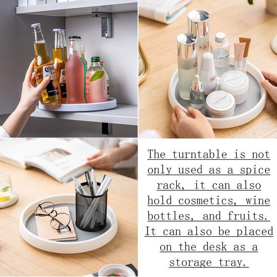 Unyqoos® Draaibaar Keuken- en Opbergplateau Set voor Optimale Ruimtebesparing in Huis