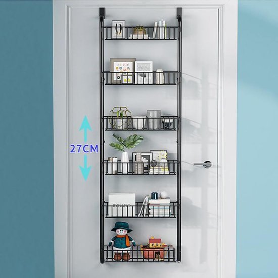 Unyqoos® Handige Deurhangorganizer met 6 Manden voor Multifuntioneel Gebruik in Huis