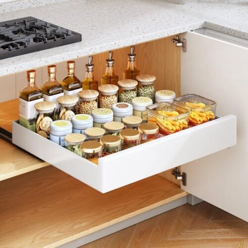 550x550-36415.jpg Unyqoos® Praktische uittrekbare kastorganizer voor eenvoudige keukenopslag zonder boren